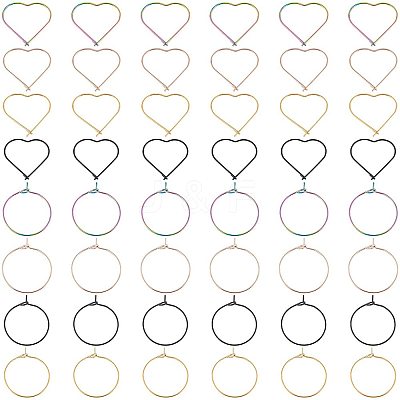 24Pcs 6 Style Ion Plating(IP) 316L Surgical STAS-DC0001-22-1