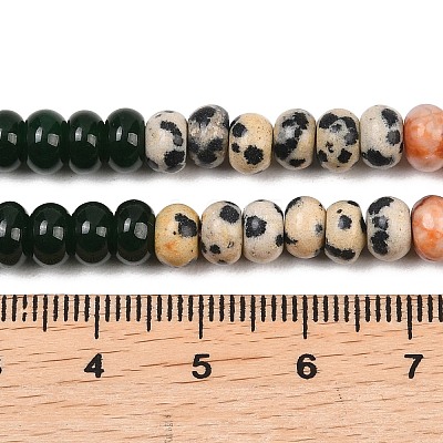 Natural Red Netstone & Dyed White Jade & Dalmatian Jasper Beads Strands G-Z135-C04-1