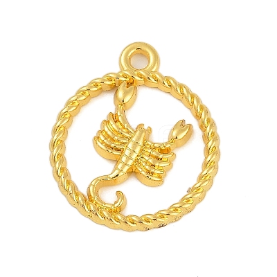 Twelve Constellations Alloy Pendants PALLOY-Q006-01L-G-1