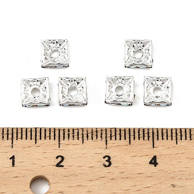 Brass Rhinestone Spacer Beads RSB072-02S-1