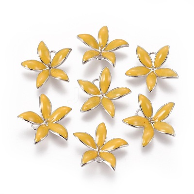 Brass Enamel Peg Bails Pendants KK-F803-26P-03-NF-1
