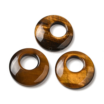 Natural Tiger Eye Pendants G-T122-76B-1