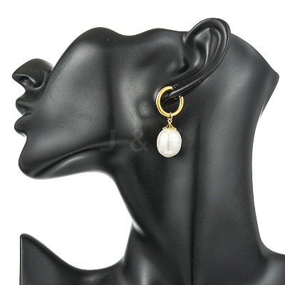 2 Pairs 202 Stainless Steel Hoop Dangle Earrings EJEW-JE07174-1