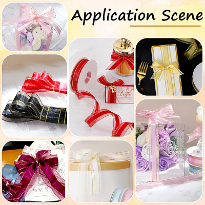 1Roll Solid Color Organza Ribbons ORIB-CY0001-03E-1