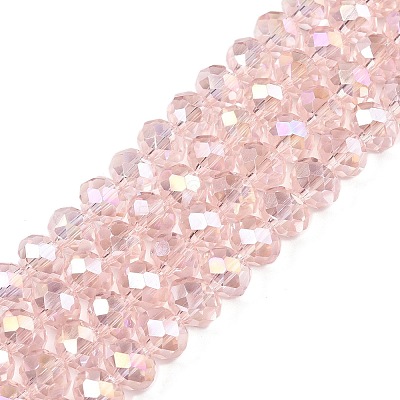 Electroplate Glass Beads Strands X-EGLA-A044-T8mm-B22-1