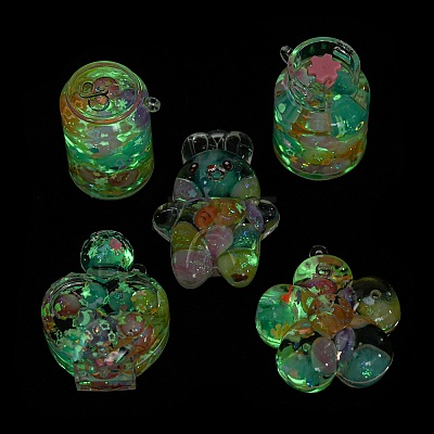 Luminous Transparent Acrylic Big Pendants MACR-D080-04-1
