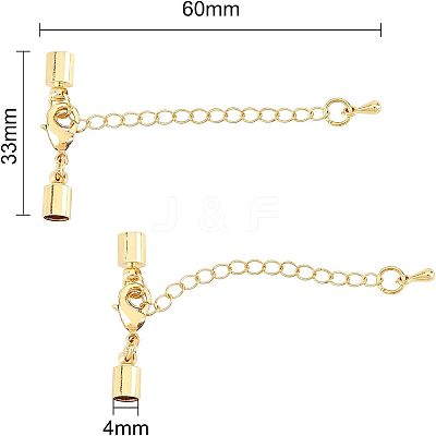 Brass Chain Extender KK-FH0001-47-1