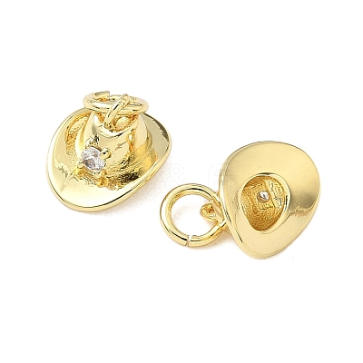 Brass Micro Pave Cubic Zirconia Pendants KK-Z120-20G-1