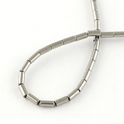 Column Electroplated Non-magnetic Synthetic Hematite Beads Strands G-R259-69F-1
