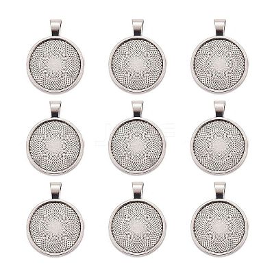 Tibetan Style Alloy Pendant Cabochon Settings LS-TIBE-R295-055AS-FF-1