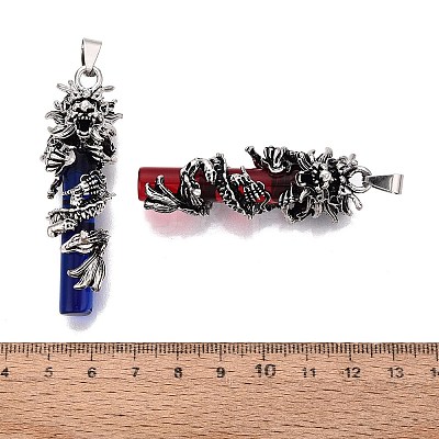 Alloy Glass Big Pendants GL-N004-02AS-1