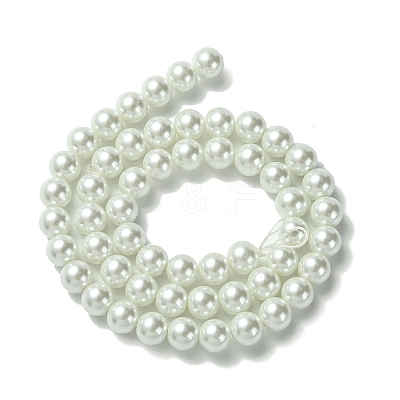 Eco-Friendly Dyed Glass Pearl Round Bead Strands X-HY-A002-8mm-RB001-1