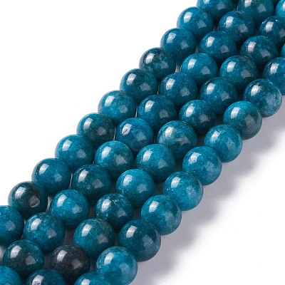 Natural White Jade Imitation Apatite Beads Strands G-I299-F10-10mm-1