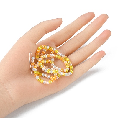 Electroplate Glass Beads Strands EGLA-yw0002-C04-1
