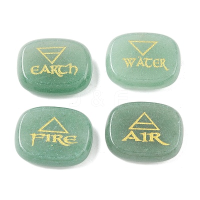 4Pcs 4 Styles Natural Green Aventurine Display Decorations G-F786-02D-05-1