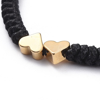Unisex Adjustable Korean Waxed Polyester Cord Braided Bead Bracelets BJEW-JB04671-01-1