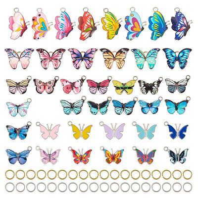 Printed Alloy Enamel Pendants PALLOY-PH0013-29-1