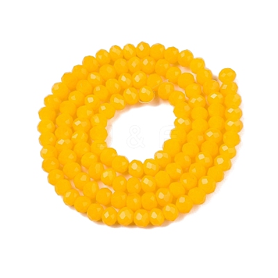 Opaque Solid Color Imitation Jade Glass Beads Strands EGLA-A044-P4mm-D29-1