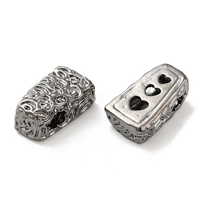 Textured Brass Beads KK-H455-04B-1