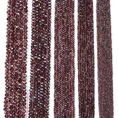 Electroplate Glass Beads Strands EGLA-A044-T3mm-B13-1