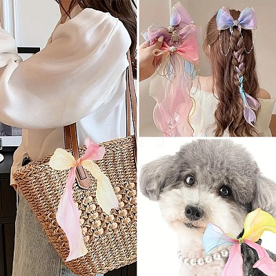 20M 2 Colors Polyester Gauze Ribbon OCOR-YW0001-20A-1