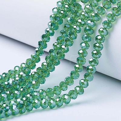 Electroplate Glass Beads Strands EGLA-A034-T8mm-A10-1
