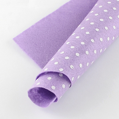 Polka Dot Pattern Printed Non Woven Fabric Embroidery Needle Felt for DIY Crafts DIY-R059-M-1