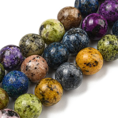 Natural Dyed Sesame Jasper Beads Strands G-E443-A33-1