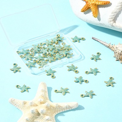 30Pcs Starfish Alloy Pendants FIND-FS0003-41-1