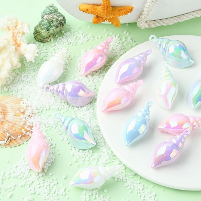 20Pcs 4 Colors Acrylic Pendants SACR-CJ0001-40-1