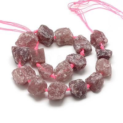 Natural Strawberry Quartz Beads Strands G-R421-05-1