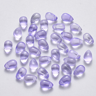 Transparent Spray Painted Glass Charms GLAA-R211-03-B08-1