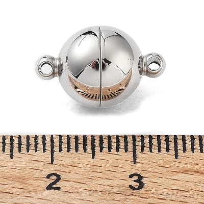 Tarnish Resistant 304 Stainless Steel Magnetic Clasps with Loops STAS-E006-52-1