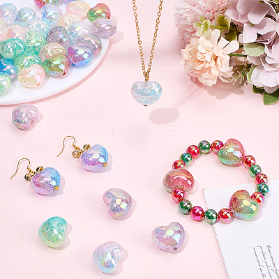 50Pcs Transparent Crackle Acrylic Beads TACR-PA0001-09-1