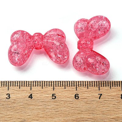Plating Transparent Crackle Acrylic Beads MACR-D024-17-01-1