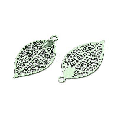 Spray Painted Hollow 430 Stainless Steel Pendants STAS-N121-07B-1
