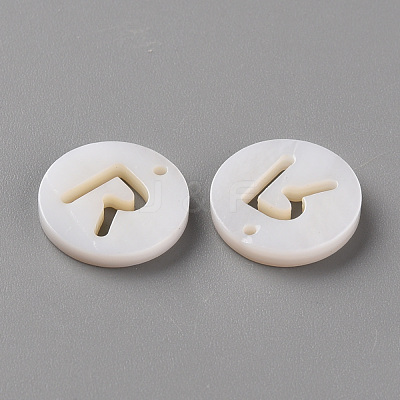 Natural Freshwater Shell Pendants SHEL-Q311-008R-1
