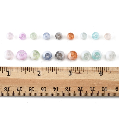 850Pcs Crackle Glass Beads Strands GLAA-FS0002-08-1