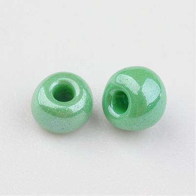 DIY Craft Beads 8/0 Opaque Colors Lustered Round Glass Seed Beads X-SEED-A012-3mm-127-1