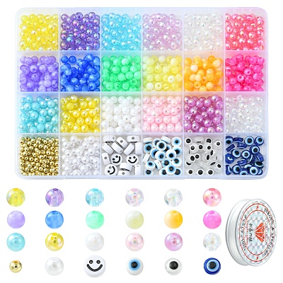 DIY Evil Eye Bracelet Making Kit DIY-FS0003-75-1