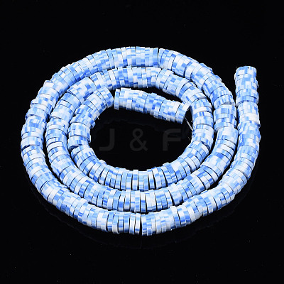 Handmade Polymer Clay Beads Strands CLAY-R089-6mm-168-1