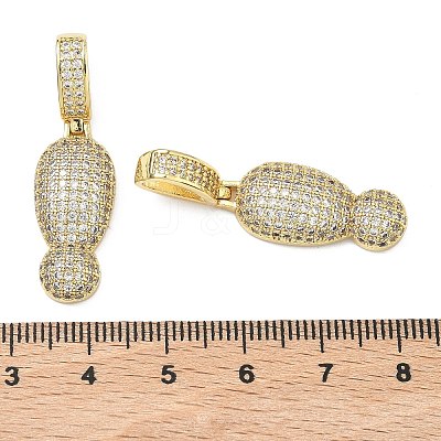 Brass Micro Pave Cubic Zirconia Pendants KK-P345-17G-01-1