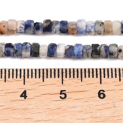 Natural Sodalite Beads Strands G-G345-C32-2x4mm-1