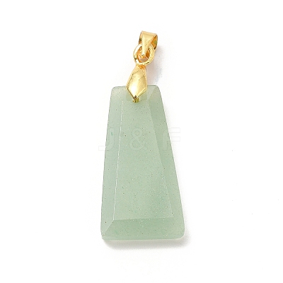 Natural Green Aventurine Pendants G-C045-01G-G-1