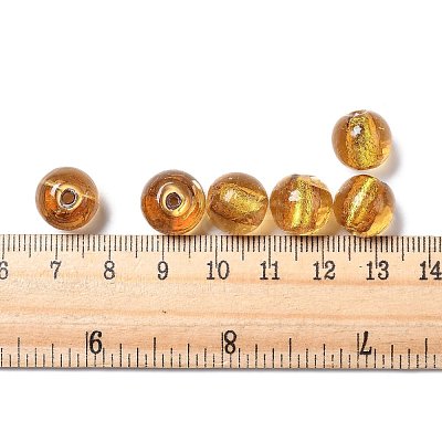 Handmade Silver Foil Glass Beads SLR12MM19Y-1