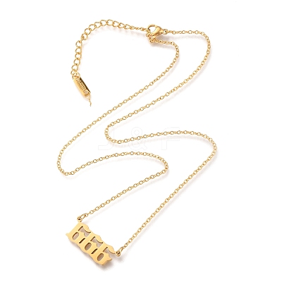 Stainless Steel Pendant Necklaces X-STAS-H138-01G-G-1