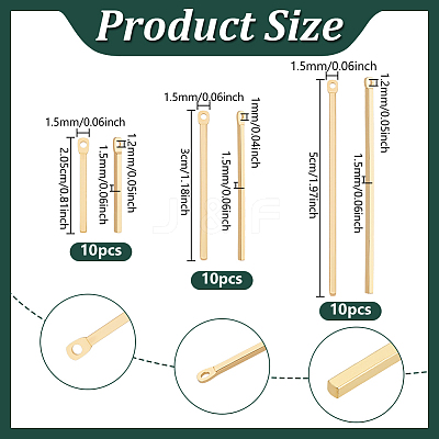 30Pcs 3 Styles Brass Pendants KK-UN0005-57-1