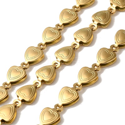 Ion Plating(IP) 304 Stainless Steel Heart Link Chains CHS-Q006-08G-1