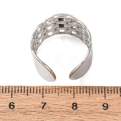 304 Stainless Steel Cable Chain Cuff Ring Components SA-CBA94B1-01P-01-1