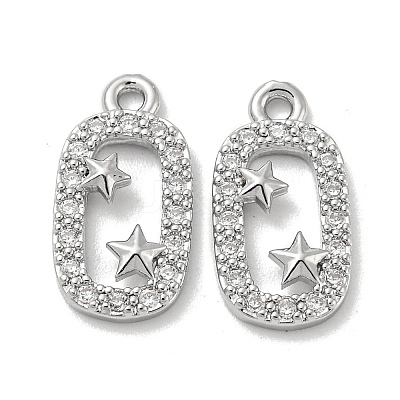 Brass Micro Pave Cubic Zirconia Pendants KK-H460-07P-1